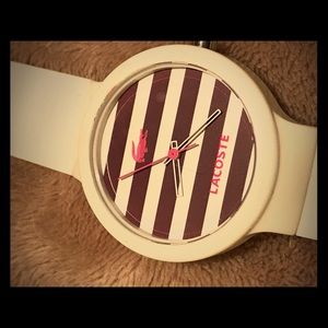 LACOSTE white silicon Watch *chill*